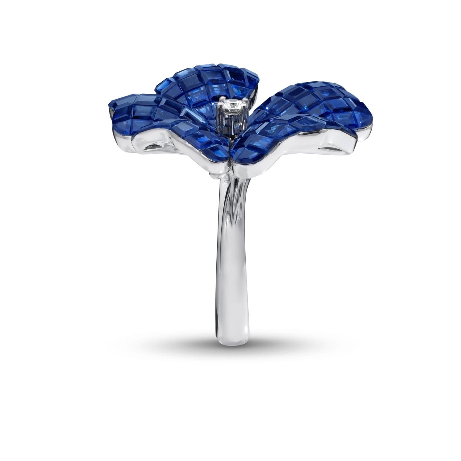 Poppy Flower Sapphire Ring